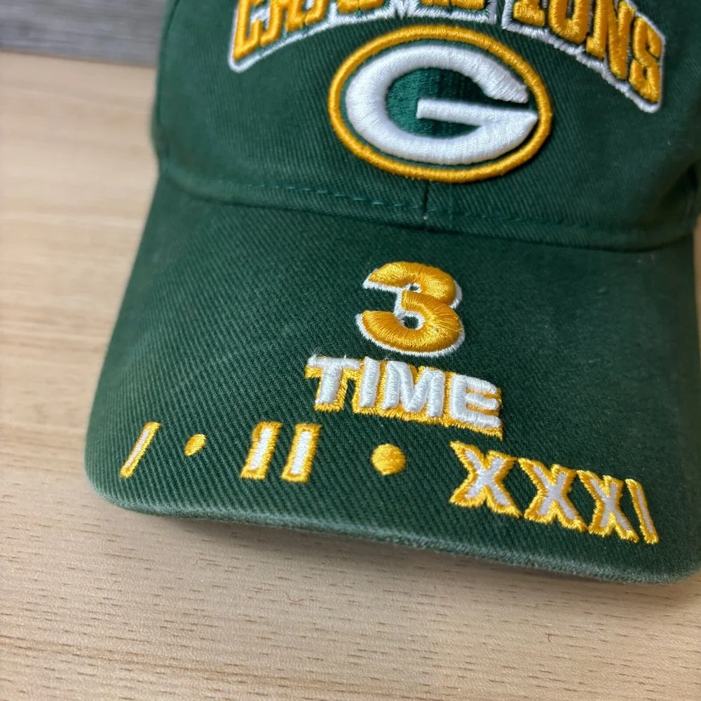 Green Bay Packers Hat Cap Strap‎ Back Green NFL Football Super Bowl